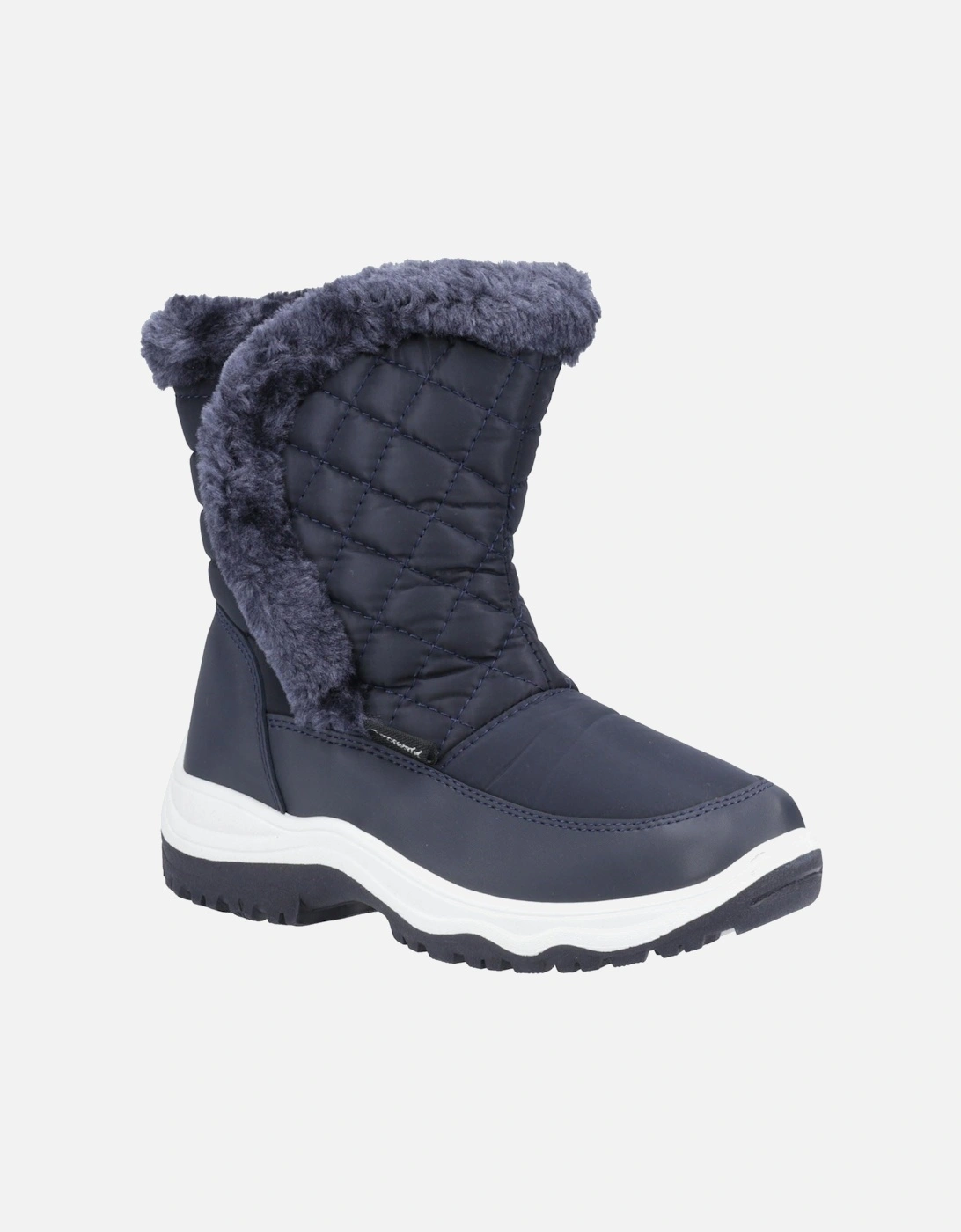 Butterrow Textile Women's Navy Winter Mid Calf Boots, 6 of 5