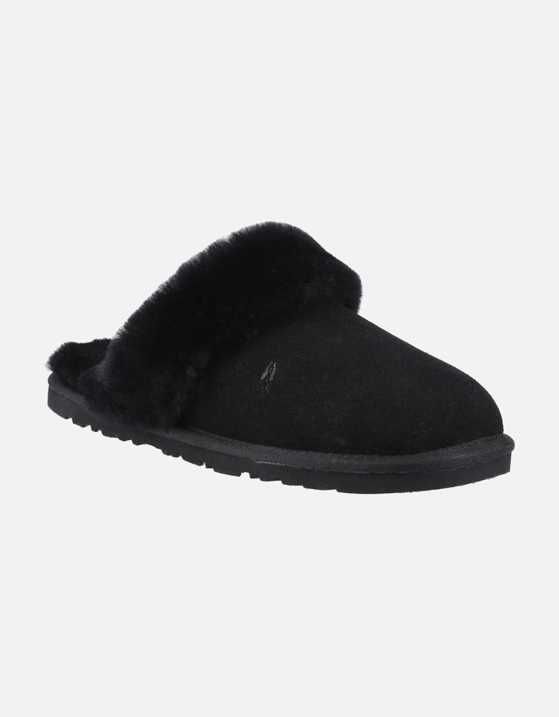 Hush Puppies Samantha Suede Slippers for Women in Black, UK Size 4