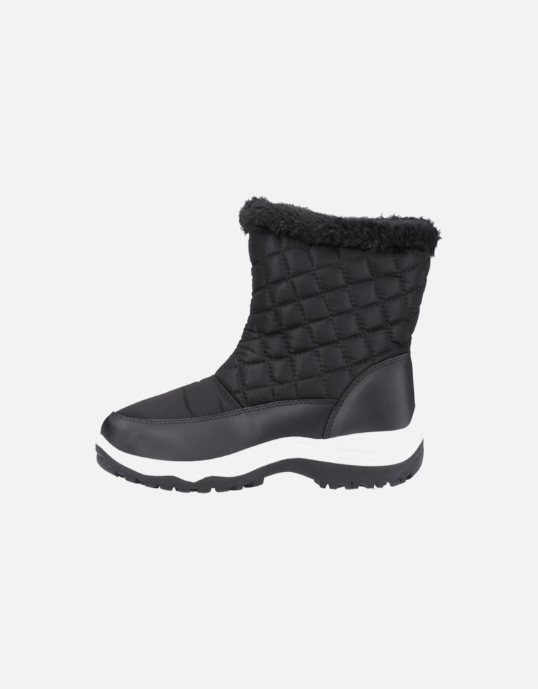 Butterrow Textile Women's Black Winter Mid Calf Boots