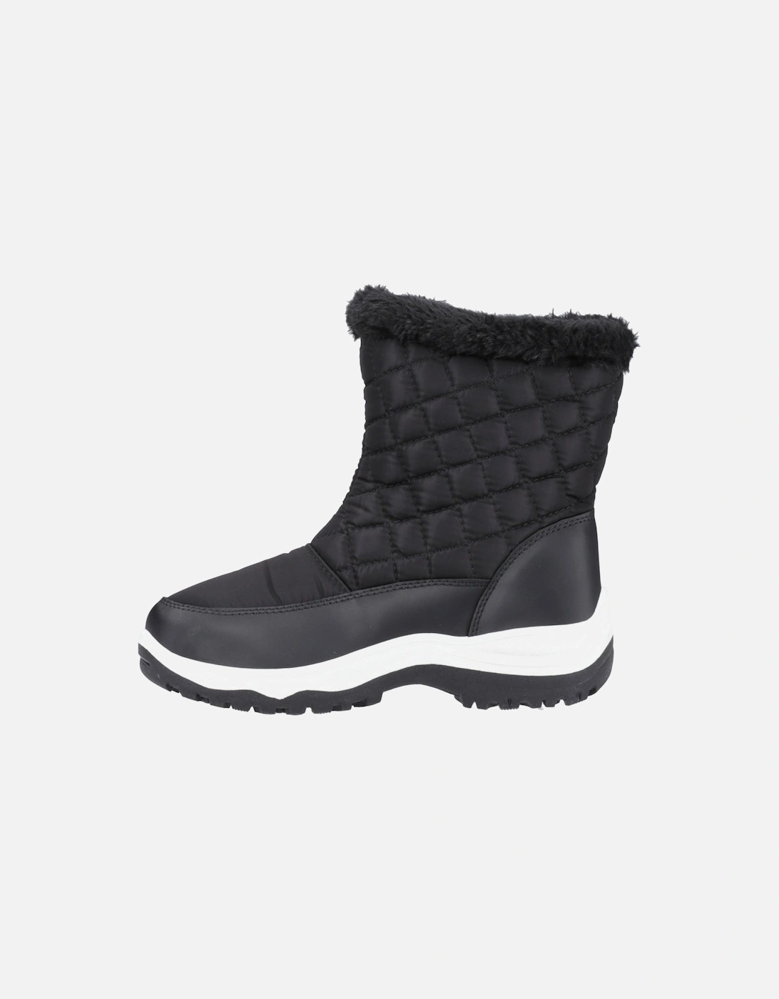 Butterrow Textile Women's Black Winter Mid Calf Boots