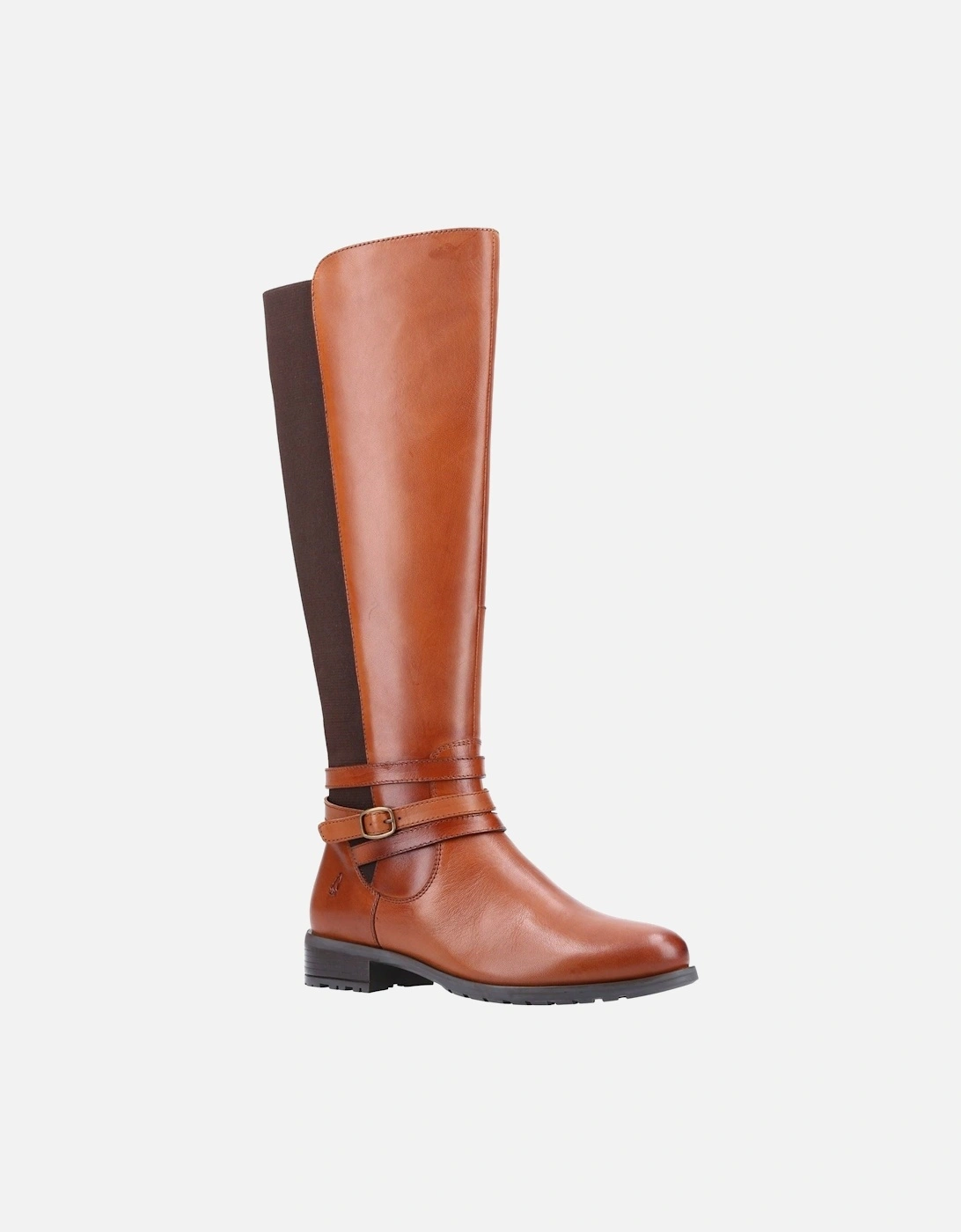 Vanessa Leather Women's Tan Heeled Knee High Boots, 7 of 6