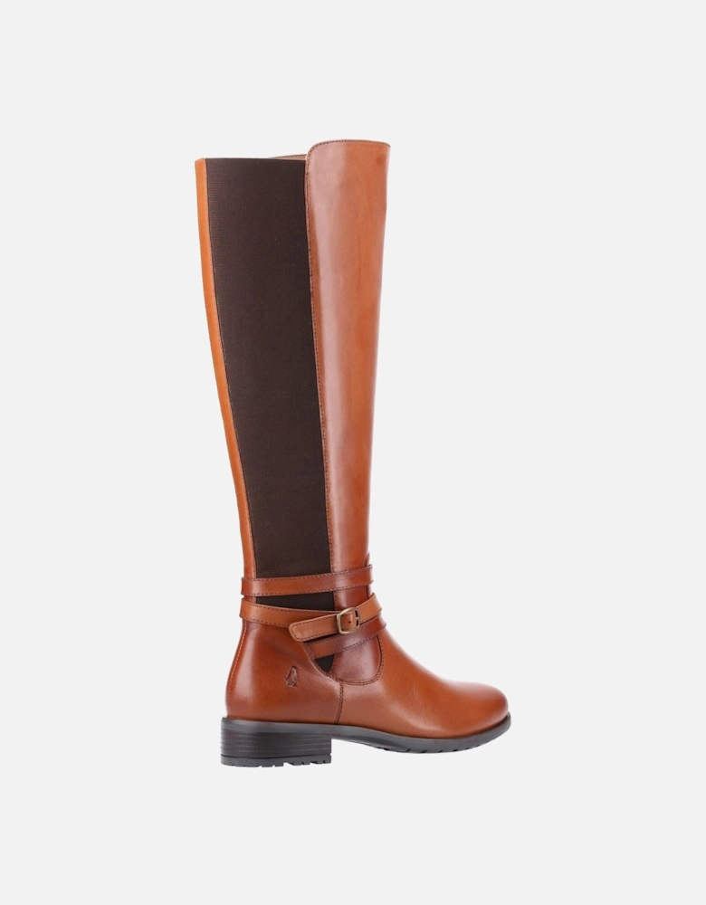Vanessa Leather Women's Tan Heeled Knee High Boots