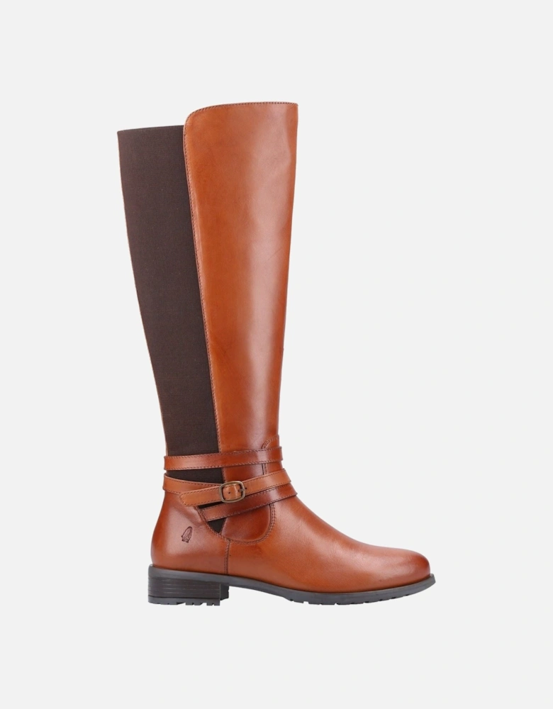 Vanessa Leather Women's Tan Heeled Knee High Boots