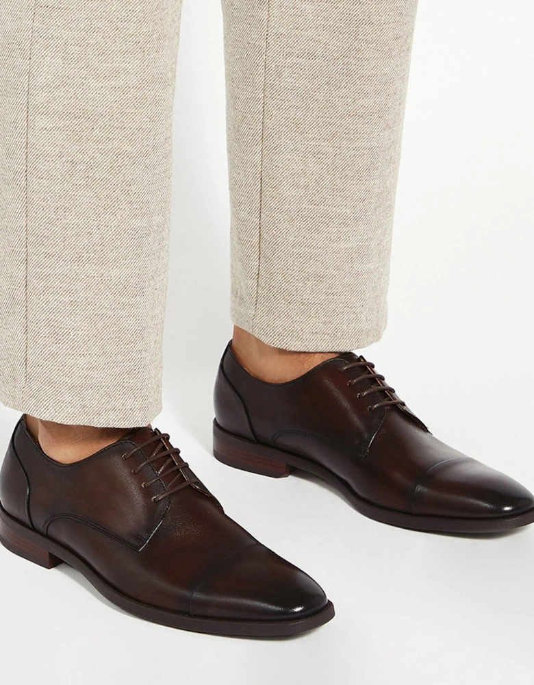 Dune Suffix Leather Men's Brown Lace-Up Shoes