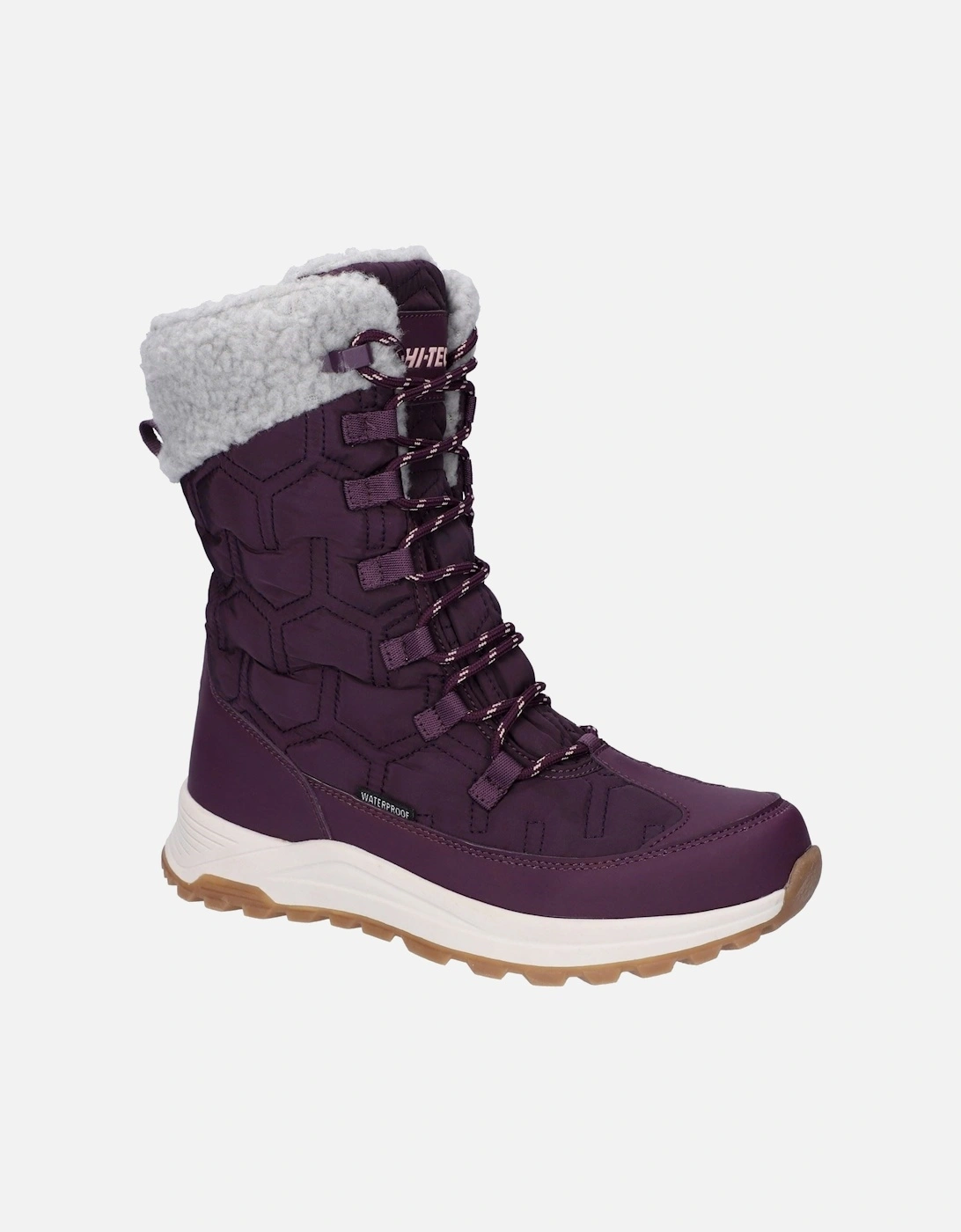 Sophia Nylon Women's Italian Plum/Sepia Rose Winter Ankle Boots, 10 of 9