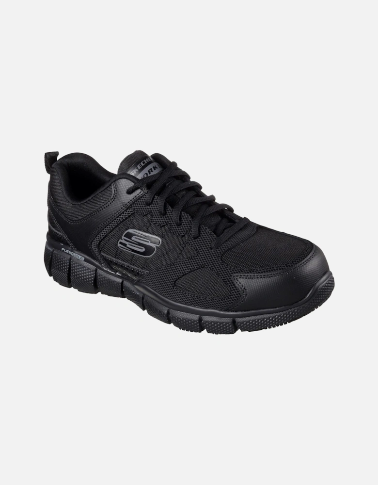 Telphin Sanphet Leather Men's Black Safety Trainers