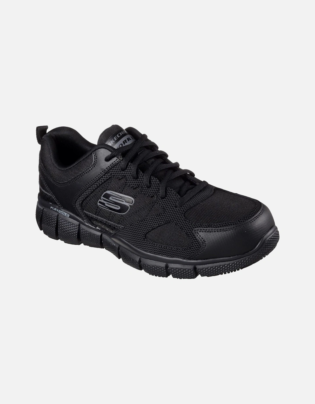 Telphin Sanphet Leather Men's Black Safety Trainers