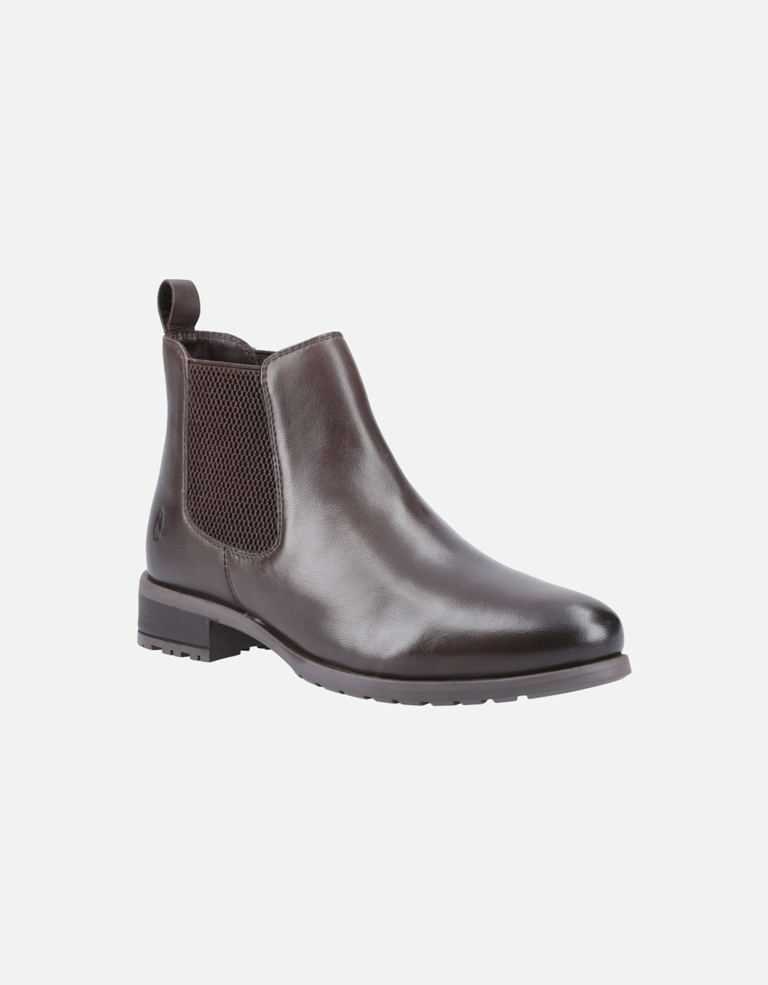 Sammie Leather Women's Brown Flat Chelsea Boots, 6 of 5