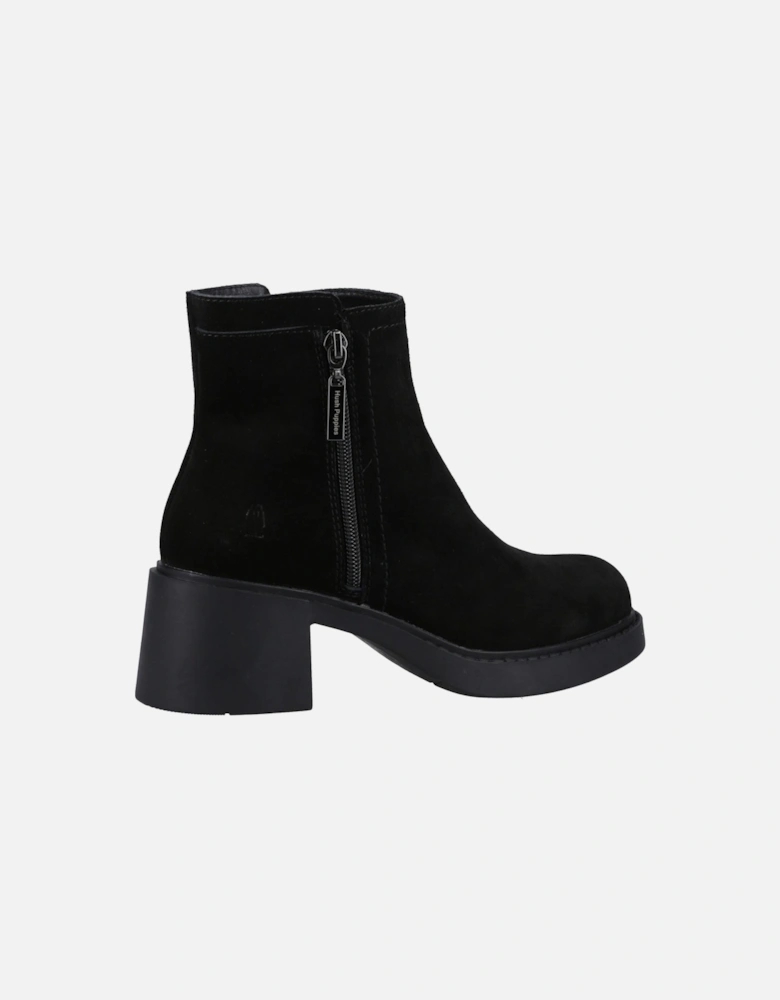 Adele Suede Women's Black Heeled Ankle Boots