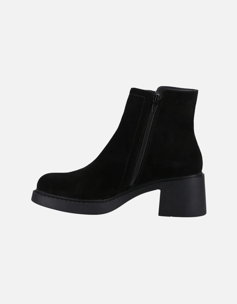Adele Suede Women's Black Heeled Ankle Boots