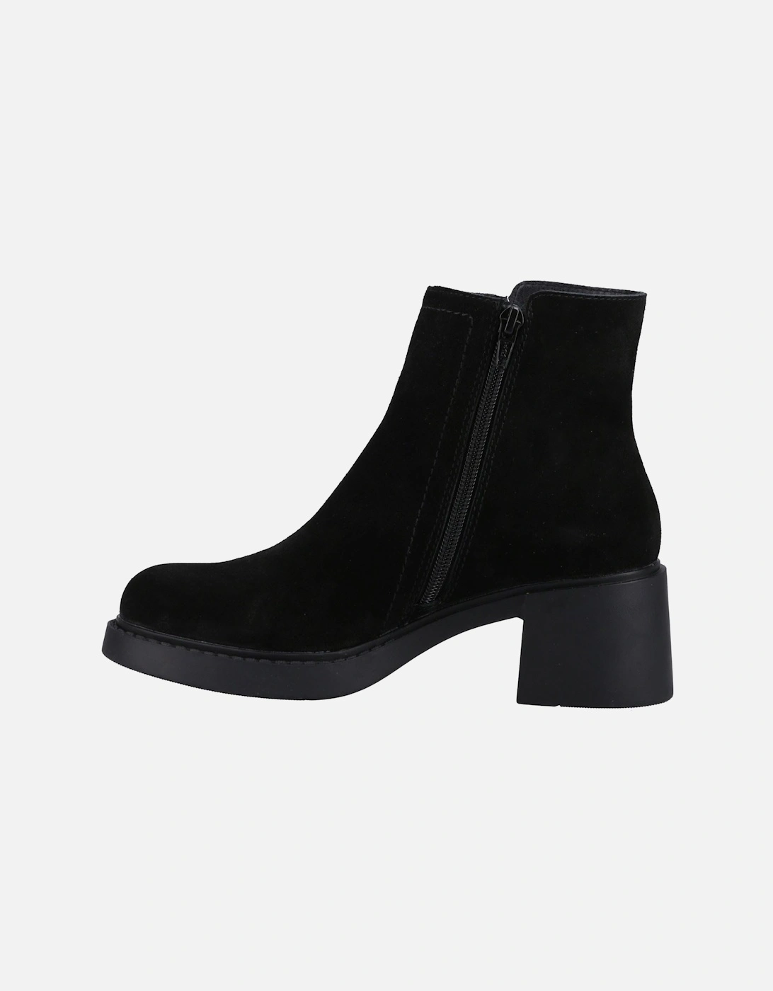 Adele Suede Women's Black Heeled Ankle Boots