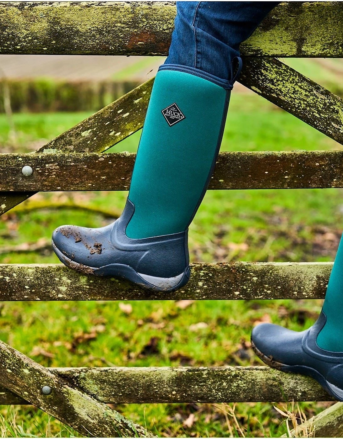 Muck Boots Arctic Adventure Neoprene Women's Navy/Spruce Winter Knee High Boots