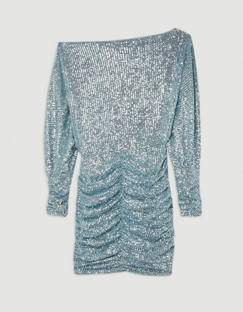 Stretch Jersey Sequin Mini Dress