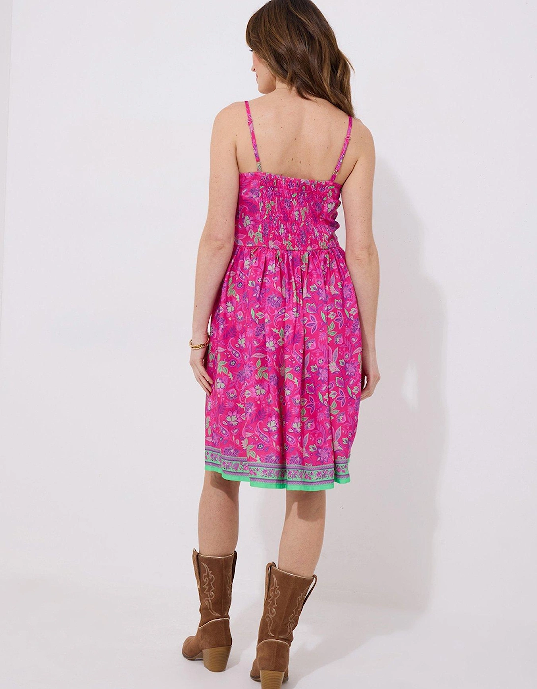 Pippa Printed Jersey Sundress - Pink