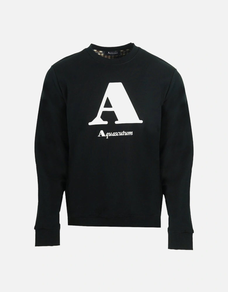 "A" Logo Black Sweatshirt