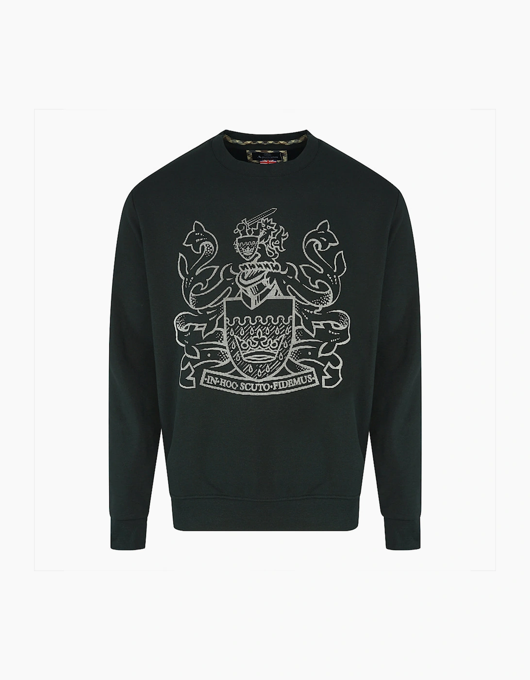 Aquascutum Men's Black Pixel Aldis Logo Sweatshirt - Size: 44
