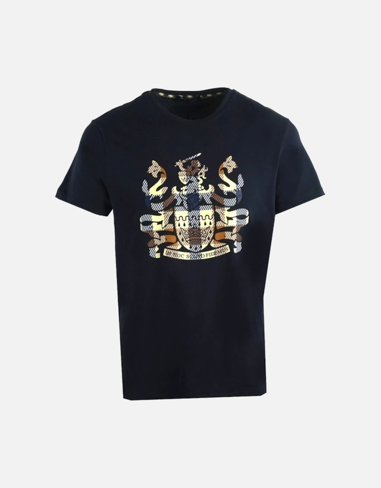 Aldis Check Logo Navy T-Shirt