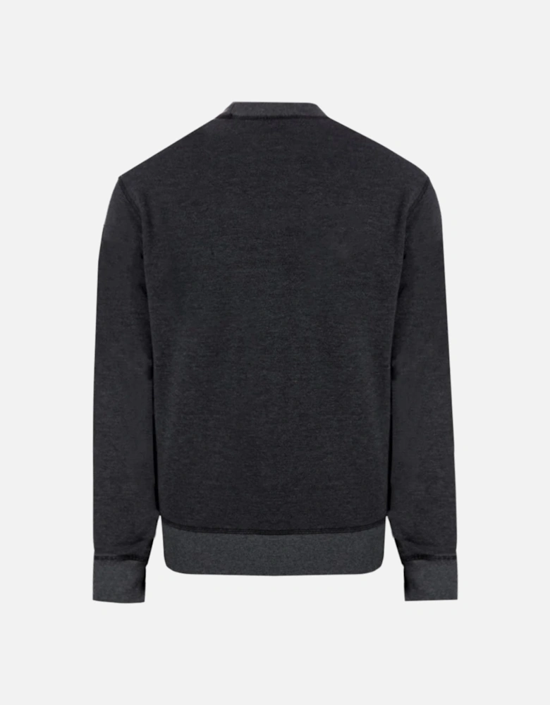 Pocket Logo Faded Black Sweatshirt