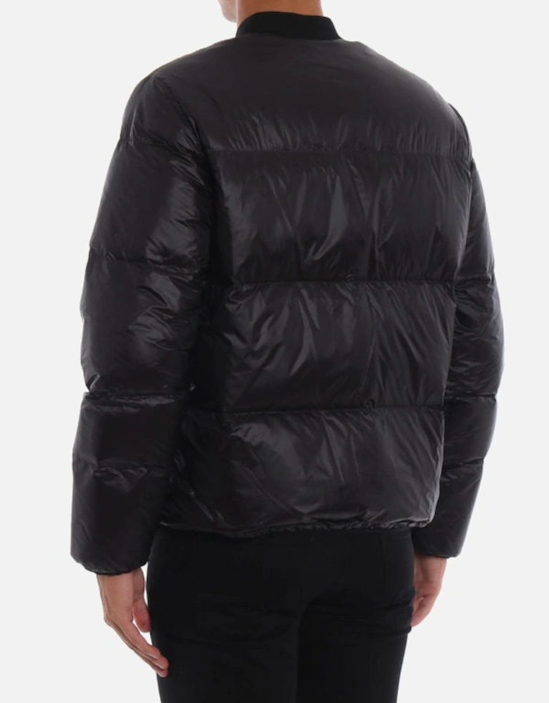 Logo Down Arm Black Down Jacket