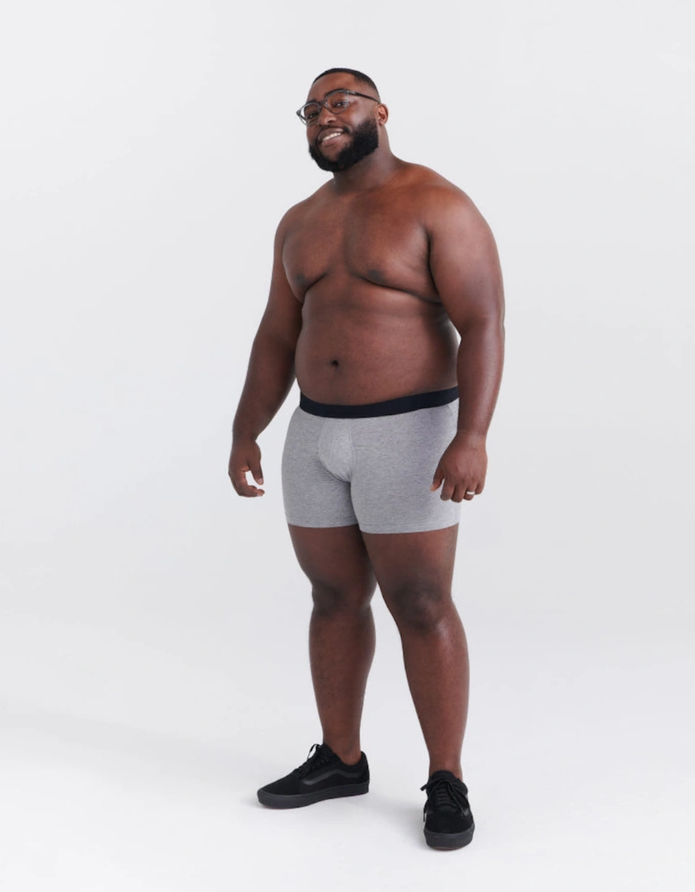 Droptemp Cooling Cotton Boxer Brief, Dark Grey Heather