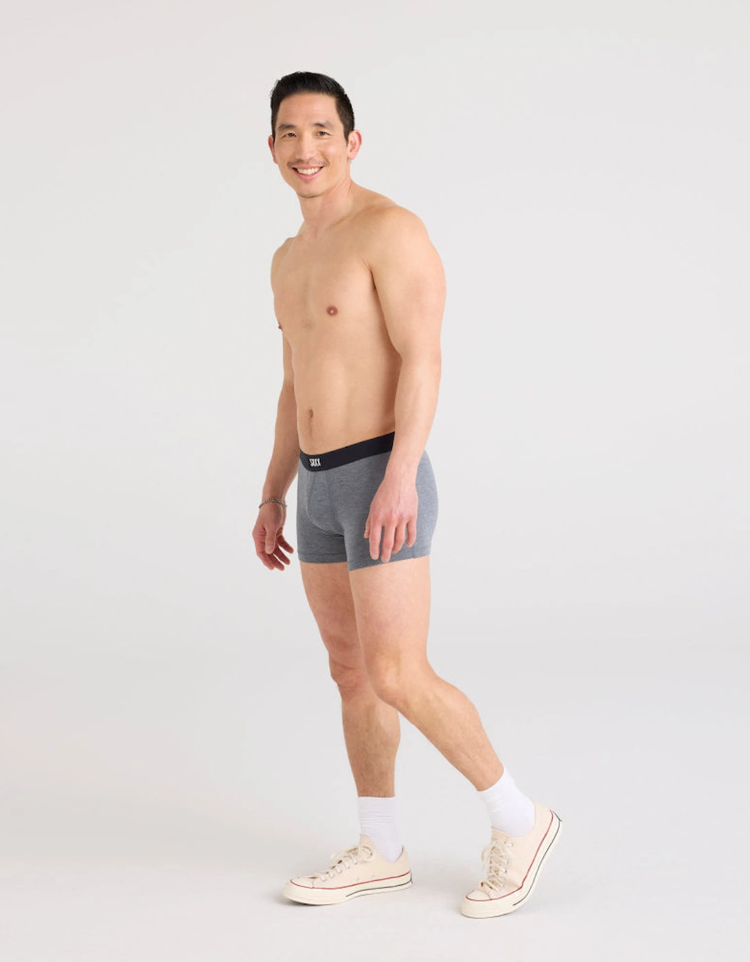 Vibe Xtra Super Soft Boxer Trunks, Dark Grey Heather