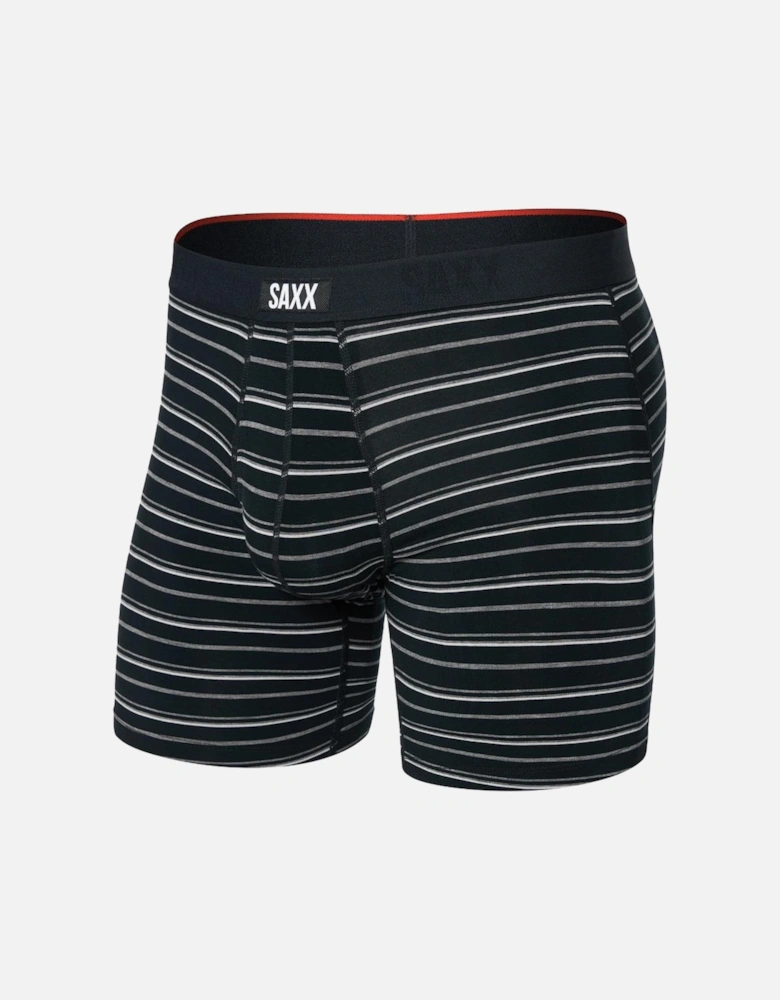 Vibe Xtra Super Soft Boxer Brief, Black Coast Stripe