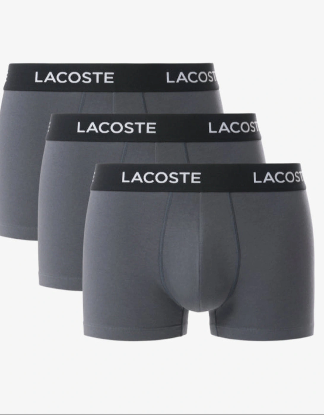 3-Pack Stretch Cotton Logo Waist Boxer Trunks, Font Grey, 3 of 2