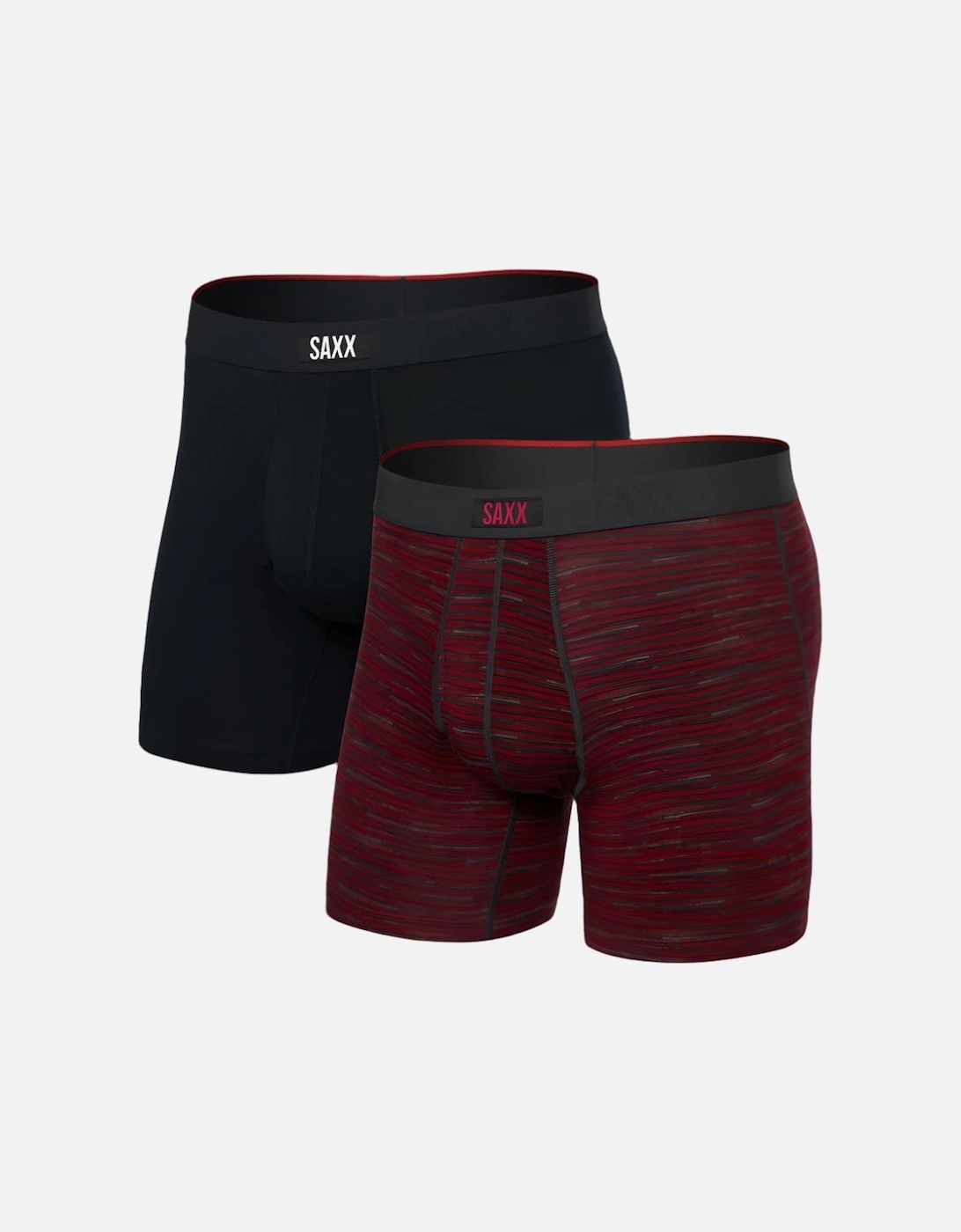 2-Pack Vibe Xtra Super Soft Boxer Briefs, Black/Burgundy, 4 of 3