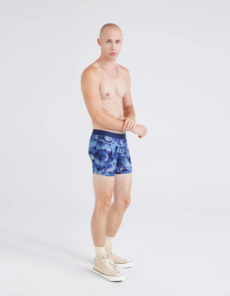 Droptemp Cooling Cotton Boxer Brief, Daybreak Camo Blue/Black