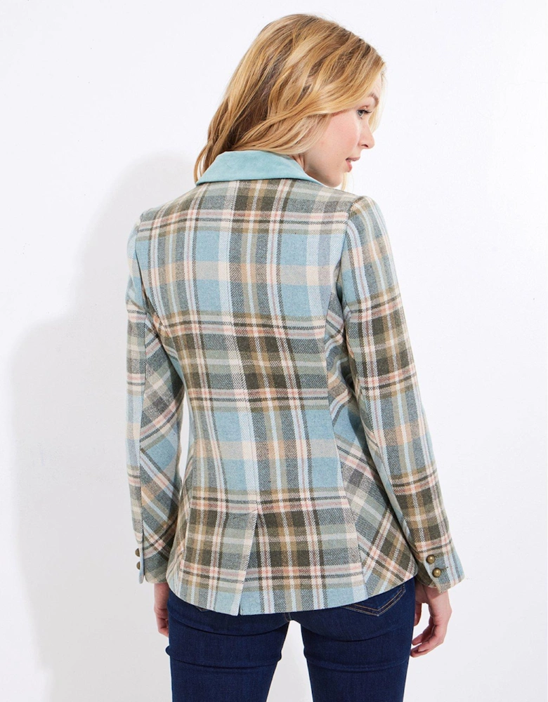 Lottie Check Jacket - Blue