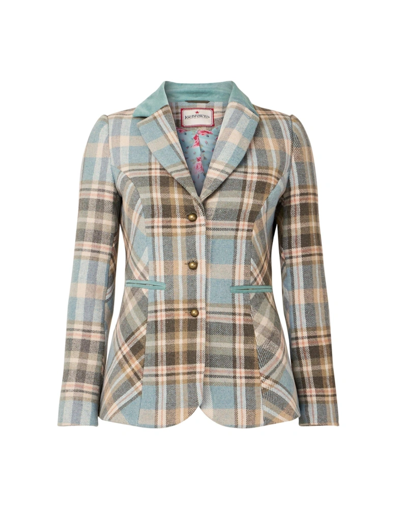 Lottie Check Jacket - Blue