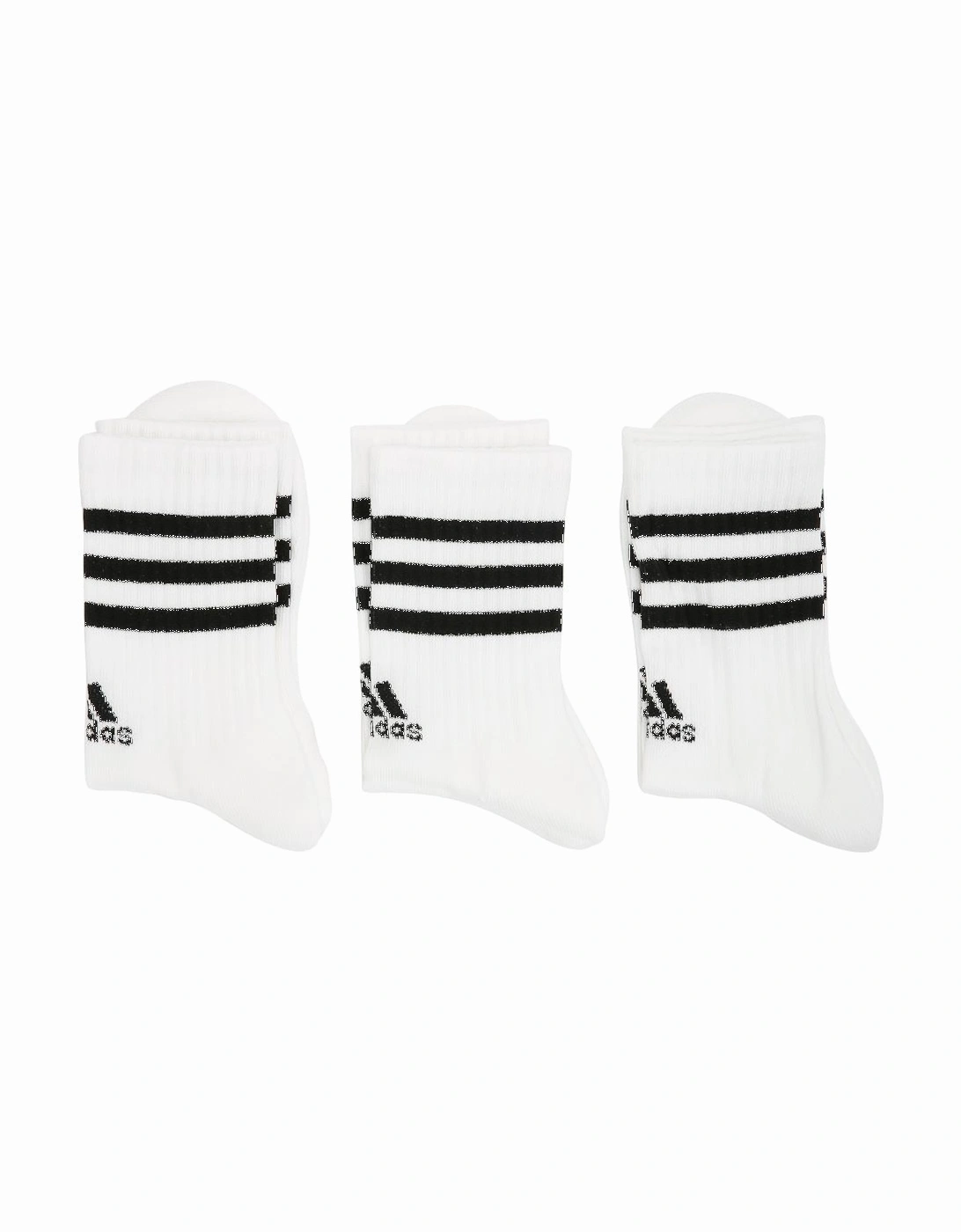 3 Pack Women's White/Black Crew Socks