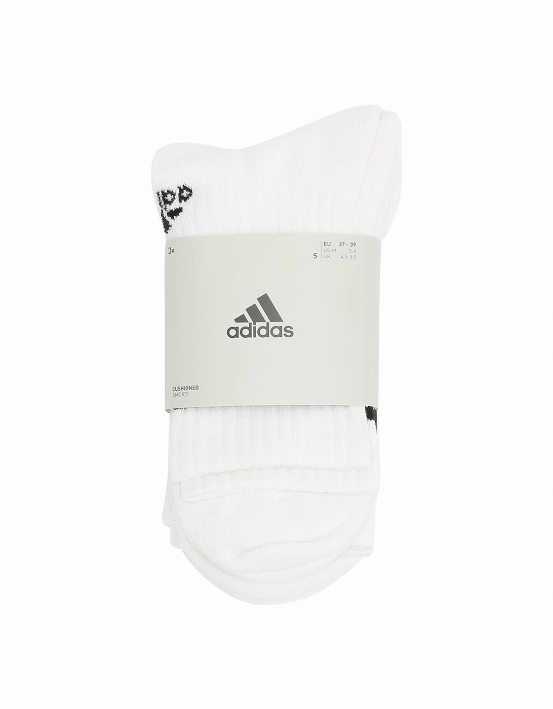 3 Pack Women's White/Black Crew Socks, 4 of 3