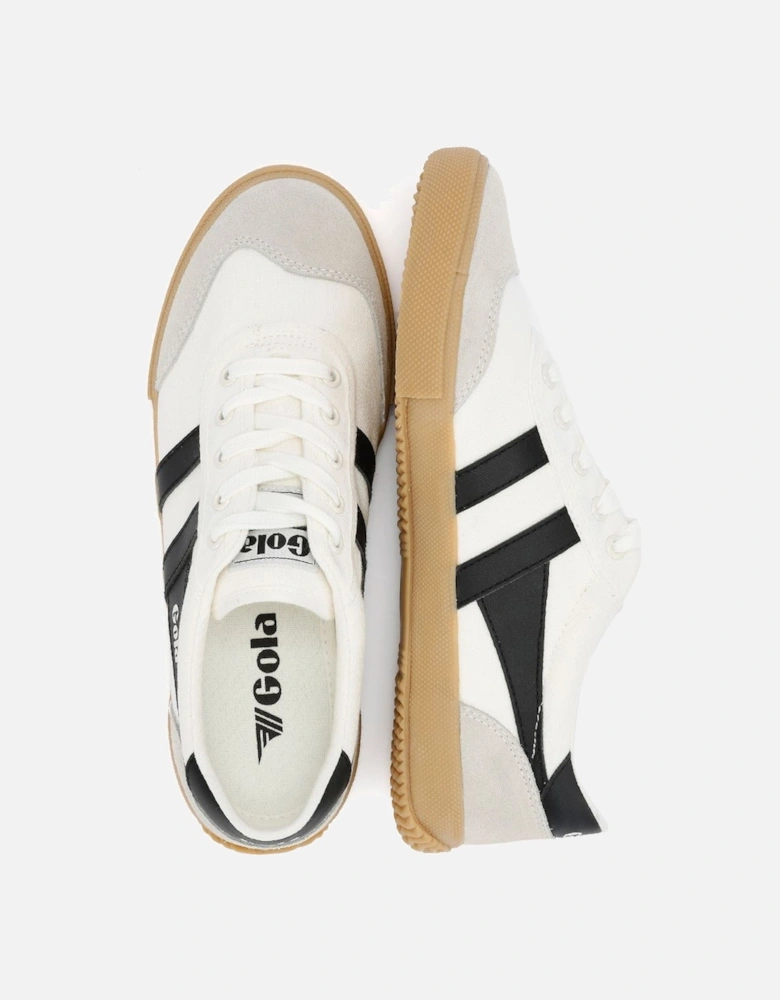 Badmington Women's Off White/Black Trainers