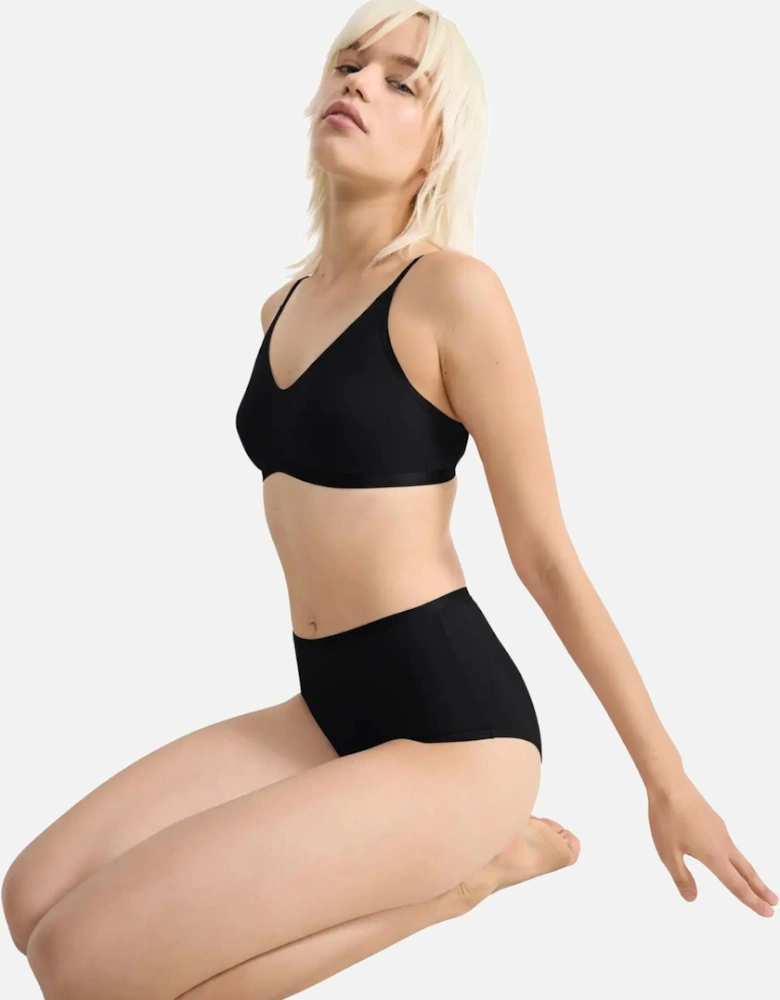 Go Daily Cotton 3-Pack High Waist Briefs, Black
