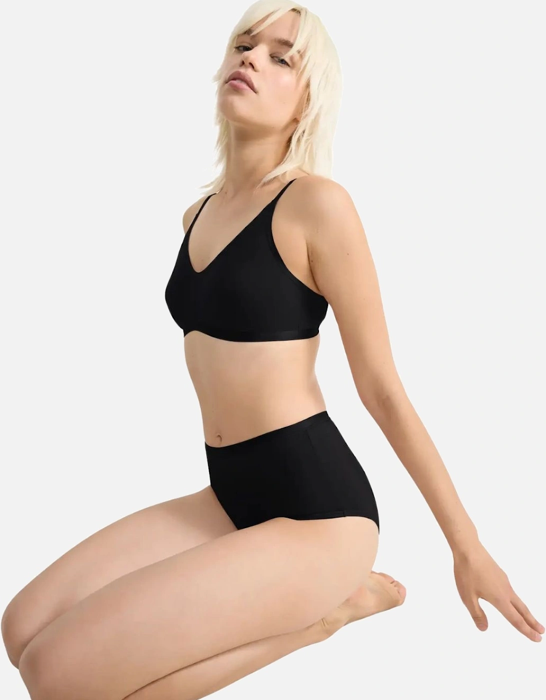 Go Daily Cotton 3-Pack High Waist Briefs, Black