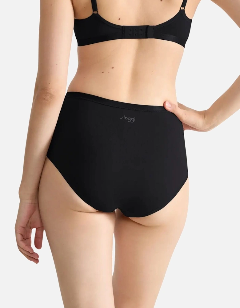 Go Daily Cotton 3-Pack High Waist Briefs, Black