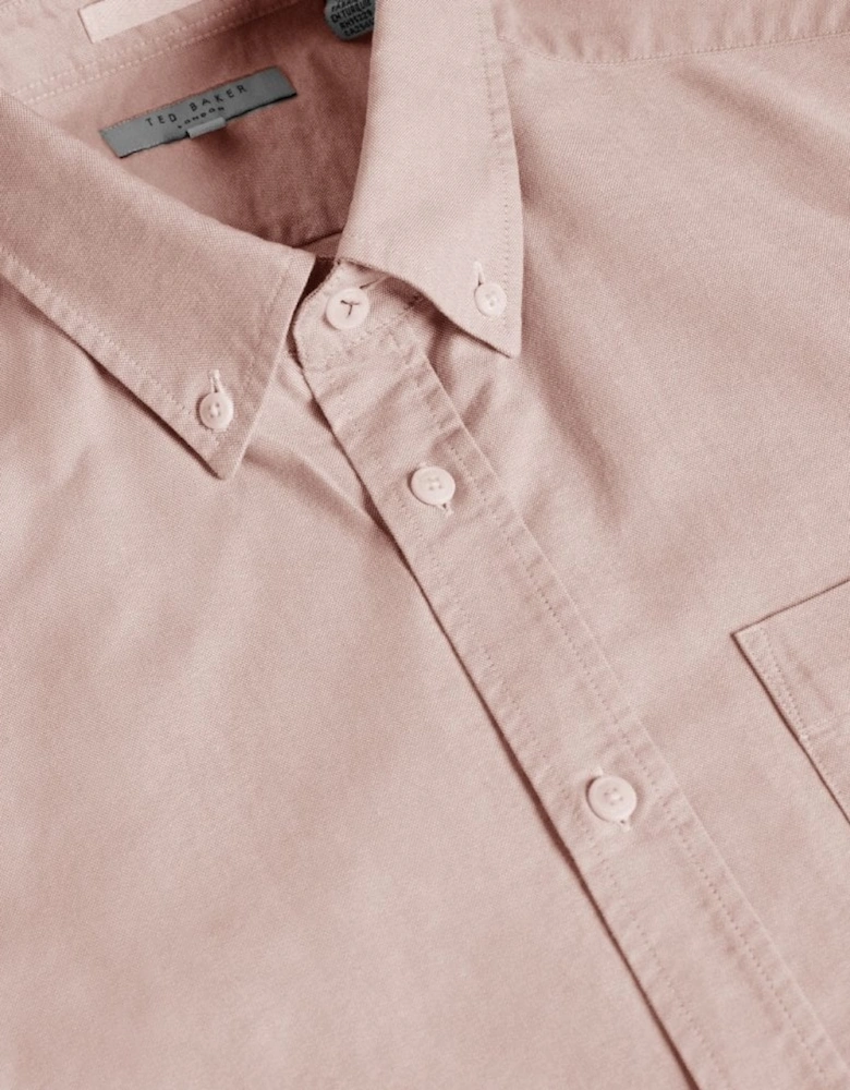 Men's Light Pink Capsho Short Sleeved Oxford Shirt