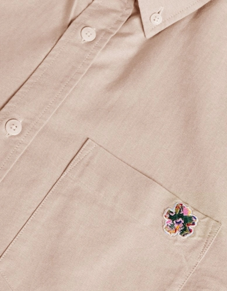 Men's Light Pink Capsho Short Sleeved Oxford Shirt