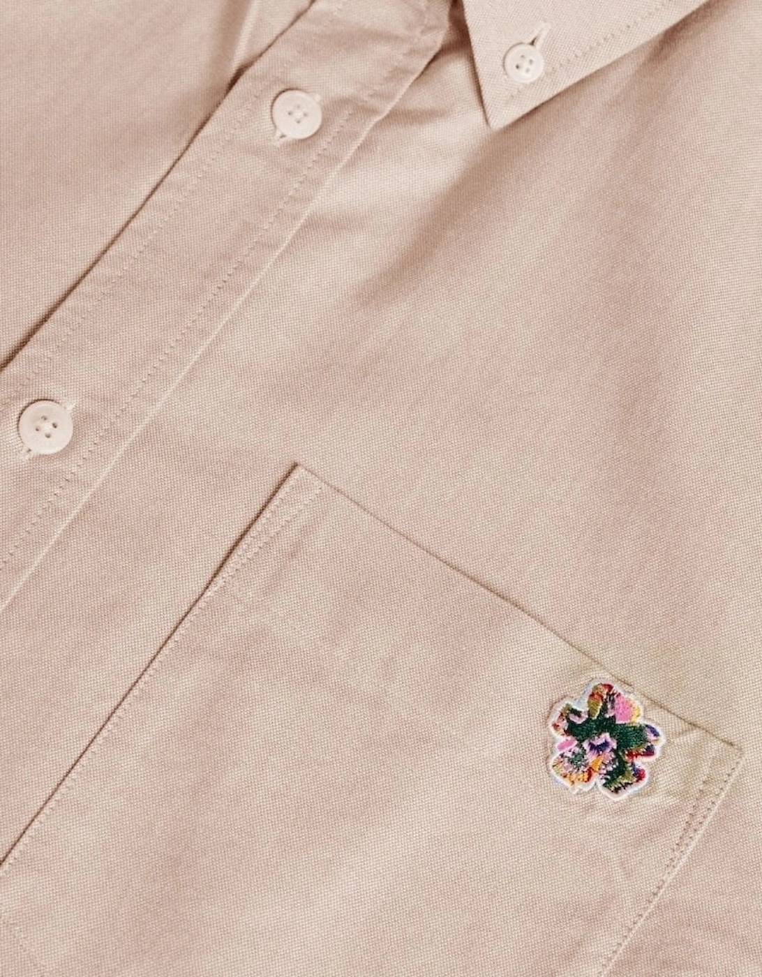 Men's Light Pink Capsho Short Sleeved Oxford Shirt