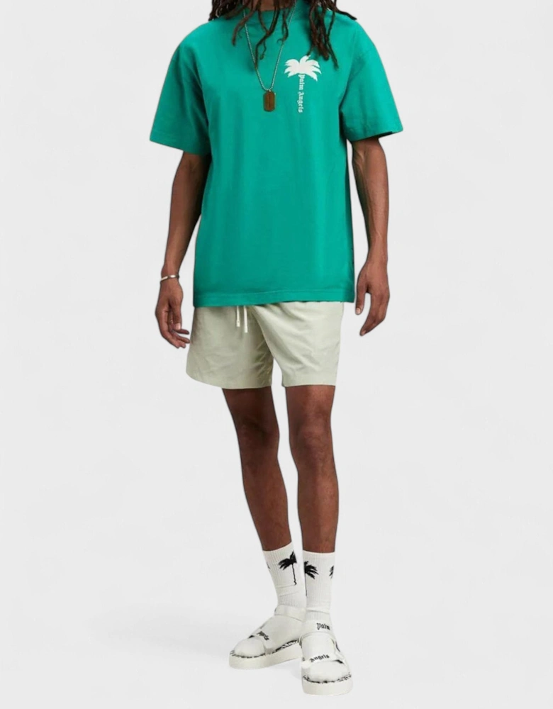 The Palm Tee Green White