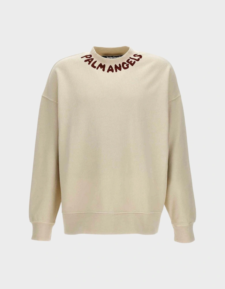 Seasonal Logo Crewneck White Red