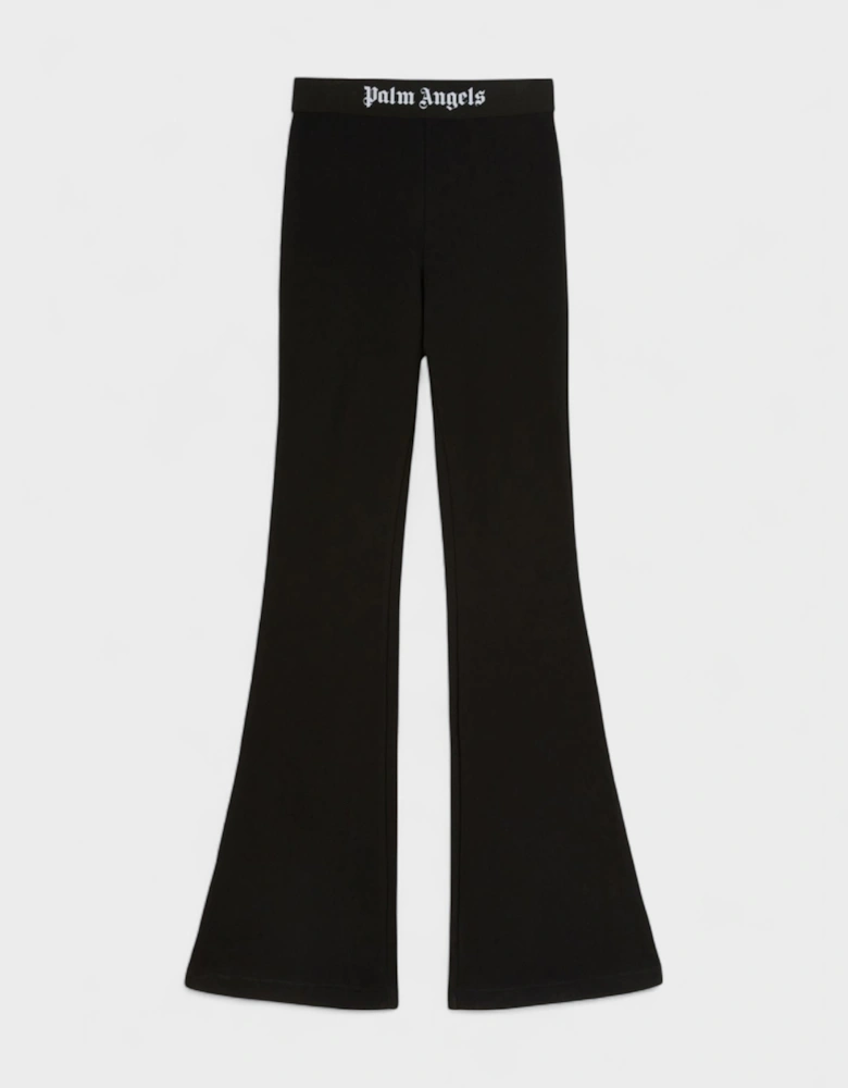 Logo Tape Flare Sweatpants Black
