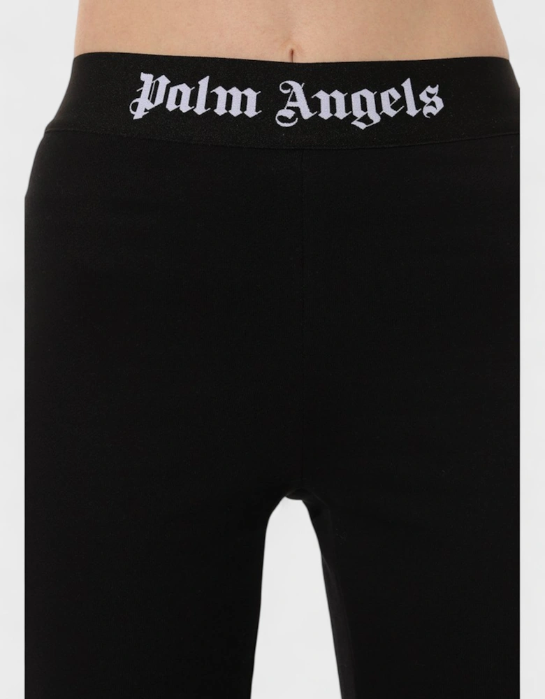 Logo Tape Flare Sweatpants Black