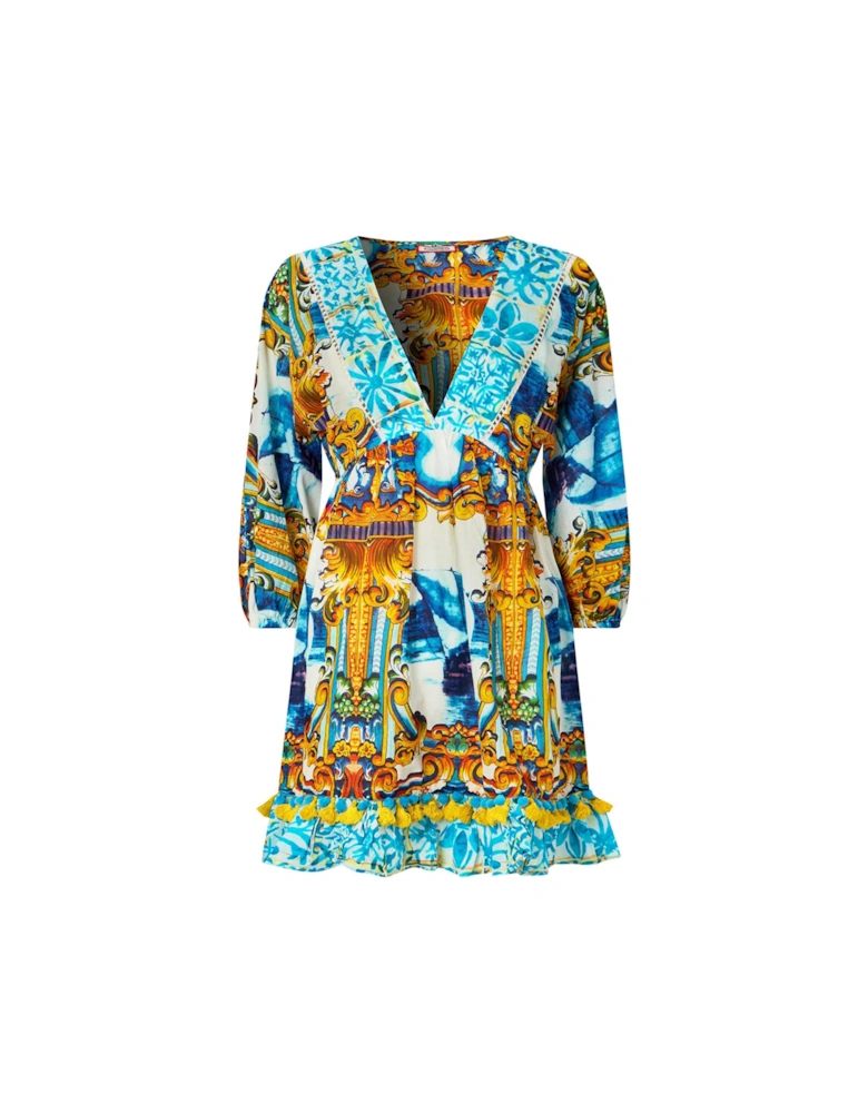 Sail Away Printed Tunic - Blue