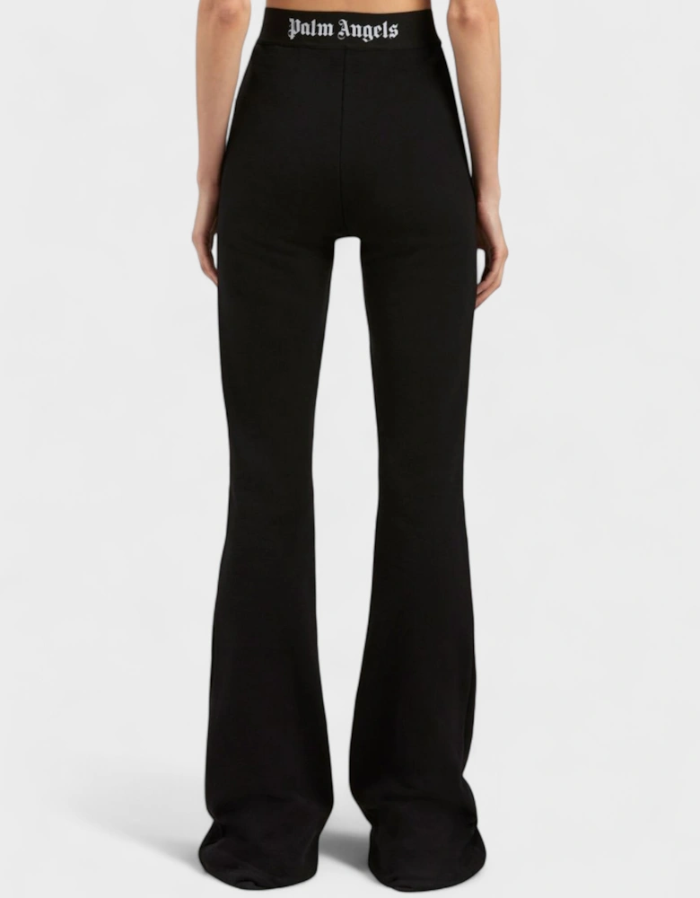 Logo Tape Flare Sweatpants Black