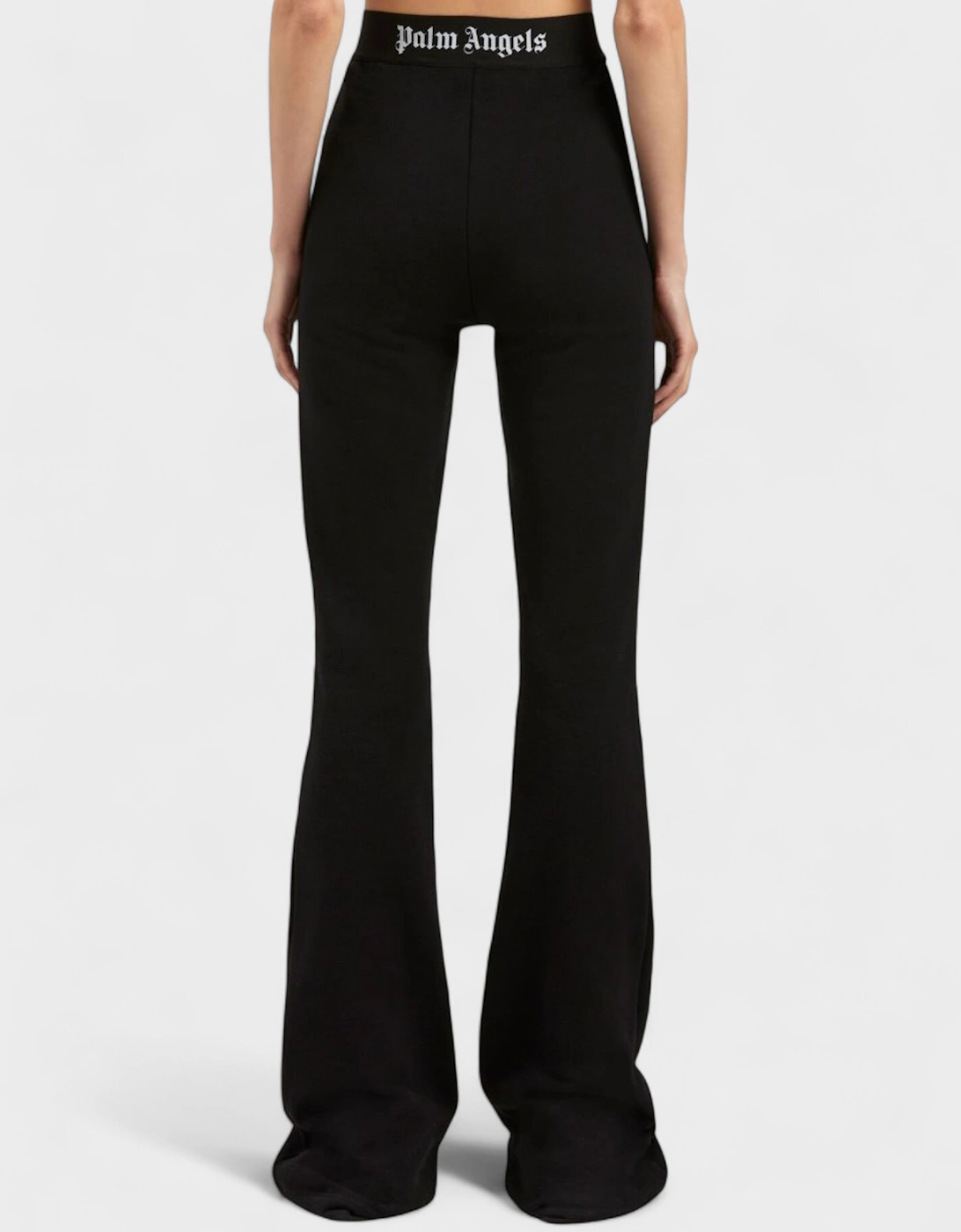 Logo Tape Flare Sweatpants Black