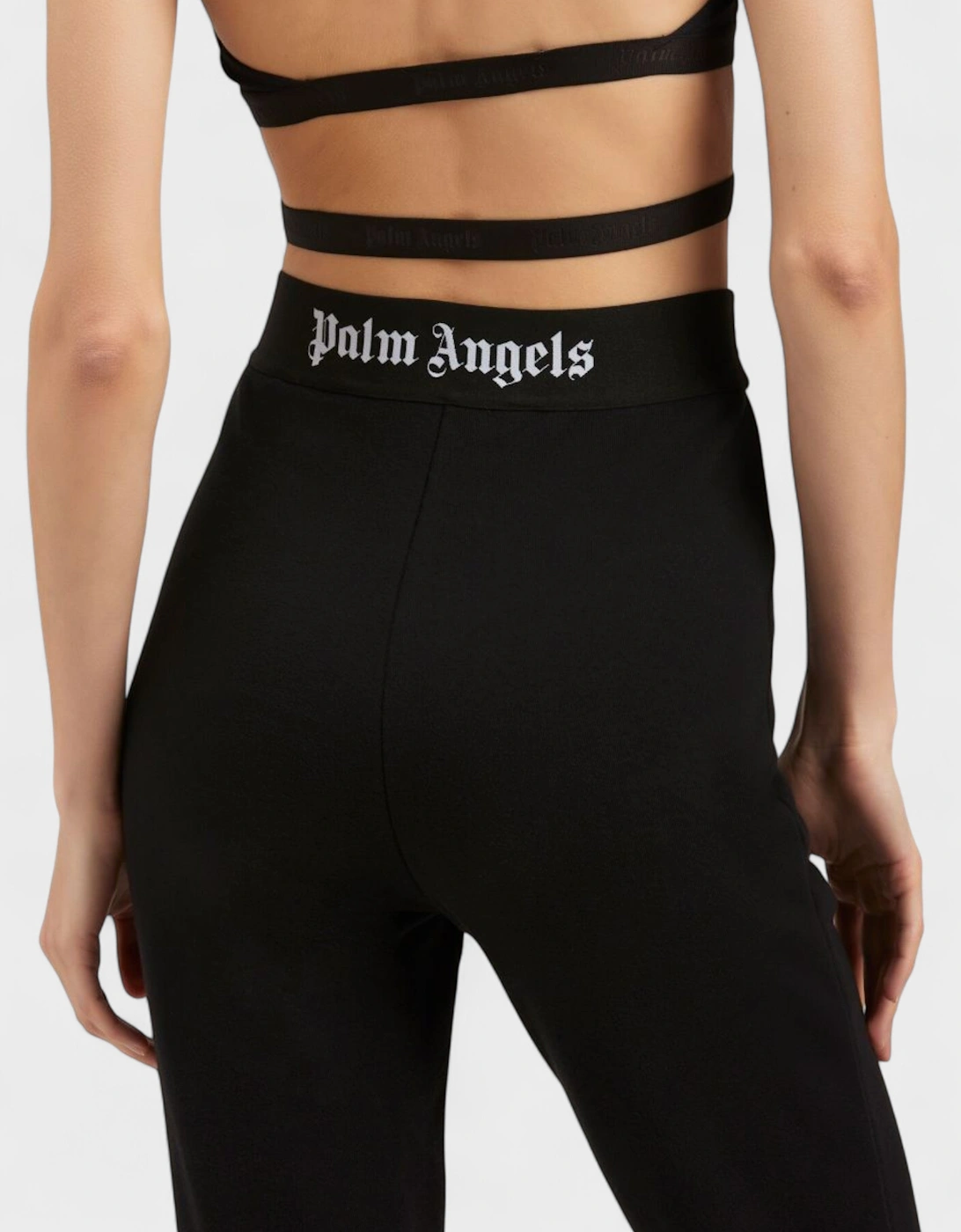 Logo Tape Flare Sweatpants Black