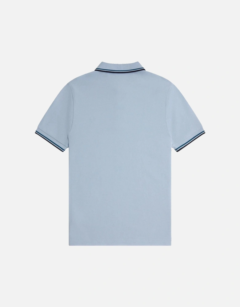 Twin Tipped Polo Shirt Light Smoke/Petrol Blue/Navy
