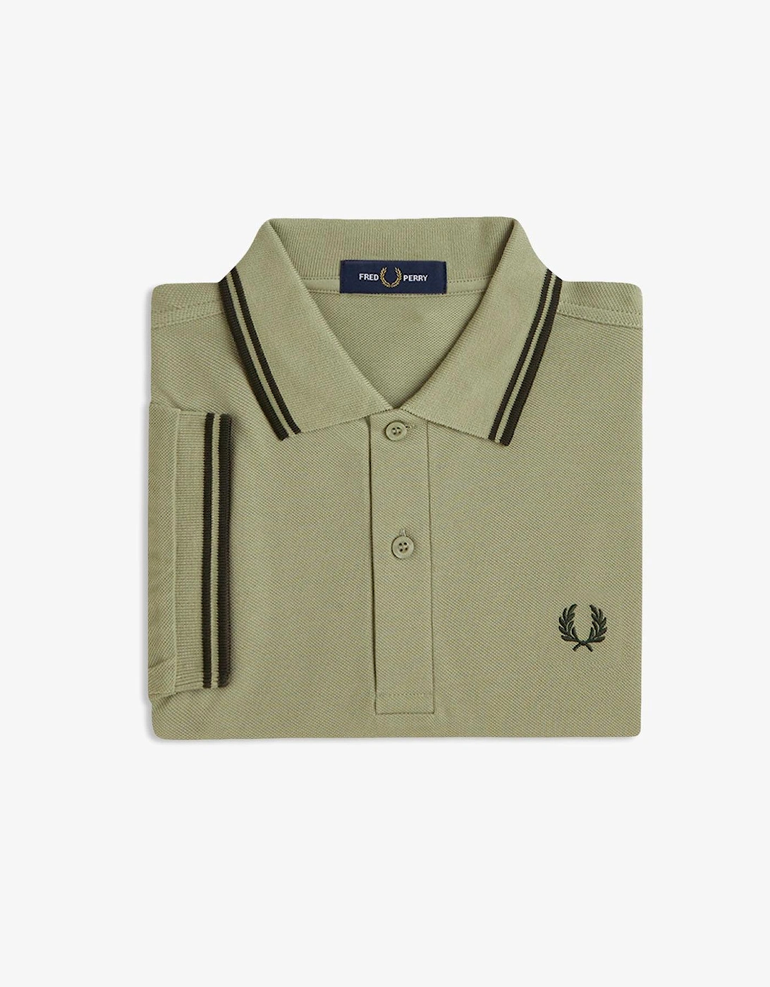 Twin Tipped Polo Shirt Olive Mint/Night Green